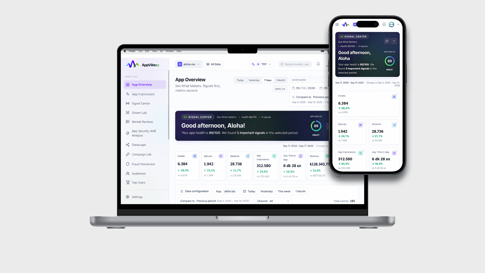 AppVibezz Web Dashboard