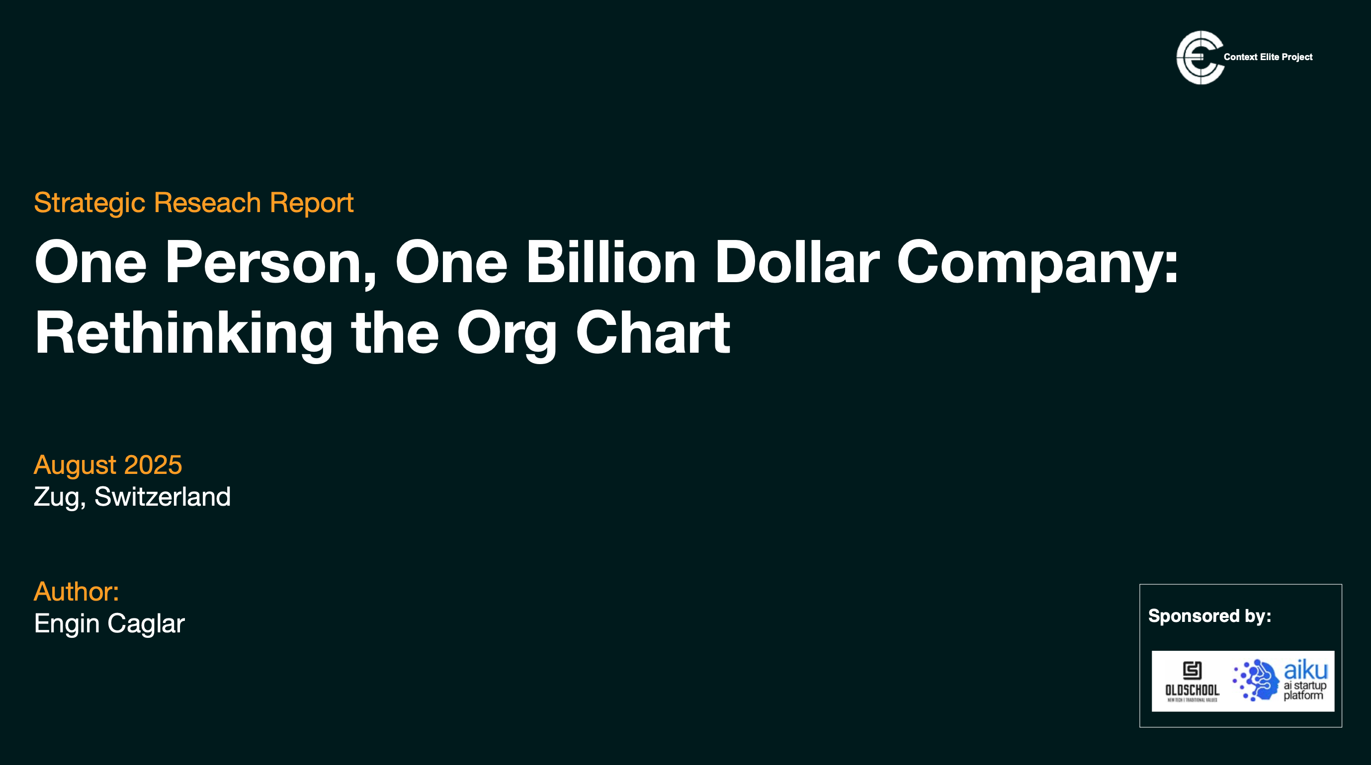 FinTech İstanbul: Aiku, “One Person – One Billion Dollar Company” Raporunu Yayımladı